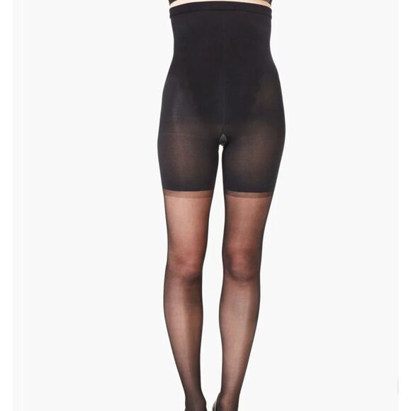 SPANX Other - SPANXshape™ High-Waisted Mid-Thigh Sheers, Black, Size E, NWOT Open package